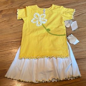 NWT- Love U Lots outfit- 10/12/14-yellow and white-great outfit!